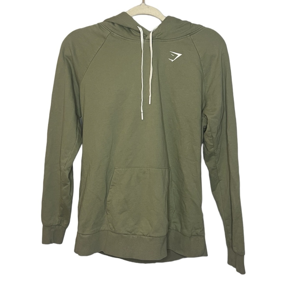 Gymshark Essential Basic Everyday Sage Green Hood… - image 1